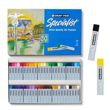 SAKURA ESP50 50Piece CrayPas Specialist Colors May Vary Oil Pastel Set
