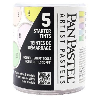 PanPastel Artist Pastels by GOLDEN Starter Tints Set 5 Color Professional Artist Pastels Unique Pan Format cakelike