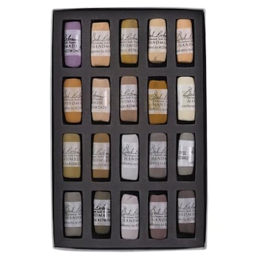 Jack Richeson 422951 Hand Rolled Soft Pastels 20 Piece Brown