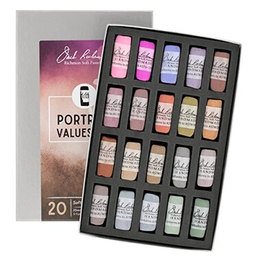 Jack Richeson 422939 Hand Rolled Soft Pastels Portrait 20 Piece Set