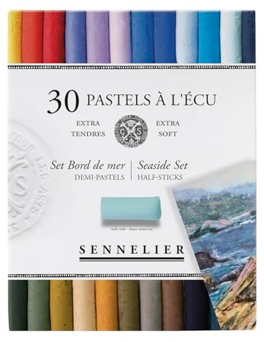 SENNELIER ExtraSoft French Half Pastel Seaside Professional Artist Box Set 30Colors