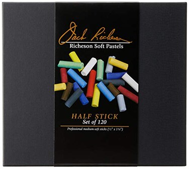 Jack Richeson 4281200 Signature Assorted Round Half Stick Pastels Set of 120