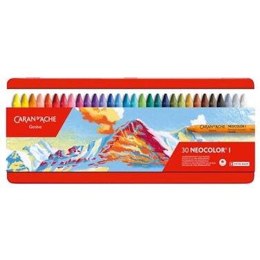 Caran d'Ache Neocolor I WaterResistant Wax Pastels 30 Colors