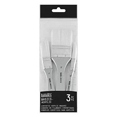 Liquitex BASICS Large Scale Brush Set Synthetic Hair Set of 3