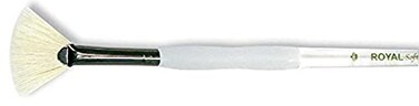 Omnia Royal Brush SG8254 SoftGrip Bristle Fan Brush Size 4