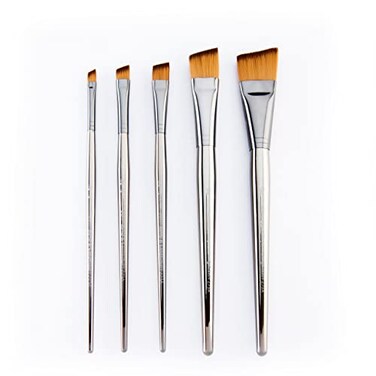 RoyalLangnickel Royal Langnickel Zen 5 Piece All Media Angular Paint Brush SetGoldL