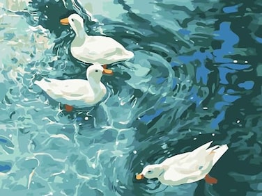 ZRIZQ Paint by Numbers Kit for Adults BeginnersDuck DIY Painting SetRelaxing Creative Craft Activity16x20 InchAnimal