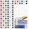 Aulufft 180 Pcs Mini Acrylic Paint Set15 Pack Acrylic Paint Strips with 30 pcs Paint Brushes and 15 pcs Palettes12 Colors Kids Paint Set Container Strips Storage for Painting Artistic Crafts