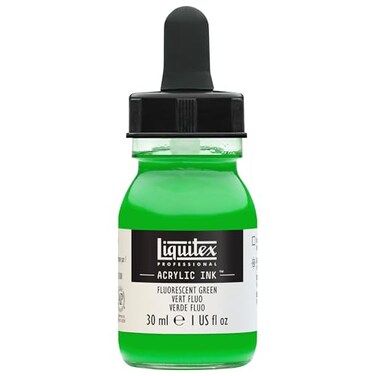 Liquitex Professional Acrylic Ink 1oz 30ml Jar Fluorescent Green
