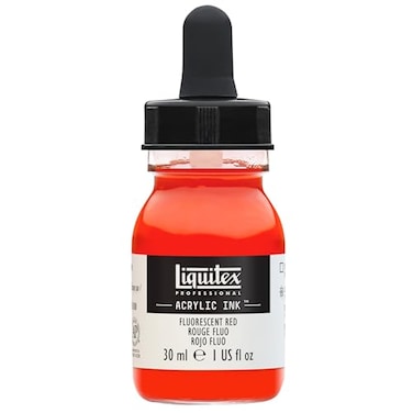 Liquitex Professional Acrylic Ink 1oz 30ml Jar Fluorescent Red