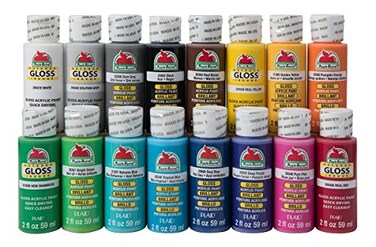 Apple Barrel Gloss Paint Set 16 Piece 2Ounce PROMOABG Colors
