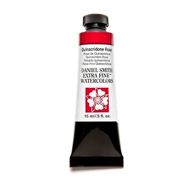 Daniel Smith 284600092 Extra Fine Watercolor 15ml Paint Tube Quinacridone Rose 05 Fl Oz Pack of 1