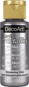 DecoArt Dazzling Metallics 2Ounce Shimmering Silver Acrylic Paint