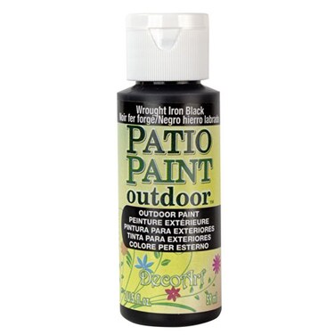 DecoArt Patio Paint 2Ounce Wrought Iron Black DCP213