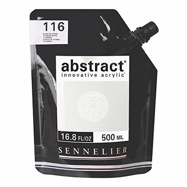 SENNELIER Abstract Innovative Heavy Body Acrylic Paint 500ml Pouch Titanium White