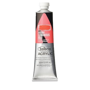 Holbein Artist Heavy Body Acrylic 60ml Tube Luminous Red