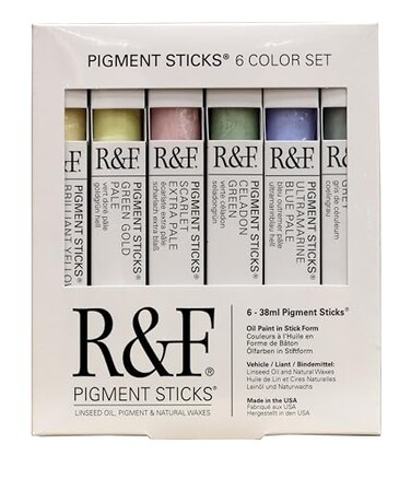 RF RF Handmade Paints Professional Oil Pigment Stick Chromatic Tones Set of 6