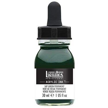 Liquitex Professional Acrylic Ink 1oz 30ml Jar Sap Green Permanent