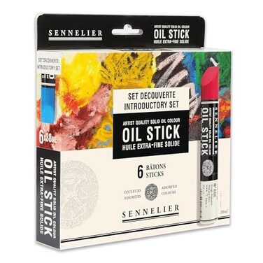 SENNELIER Oil Stick Set Basic Introductory Colors 6 Artist Quality Sticks 38ml