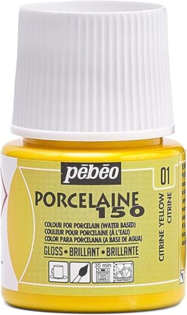 Pebeo Porcelaine 150 China Paint 45Milliliter Bottle Citrine Yellow