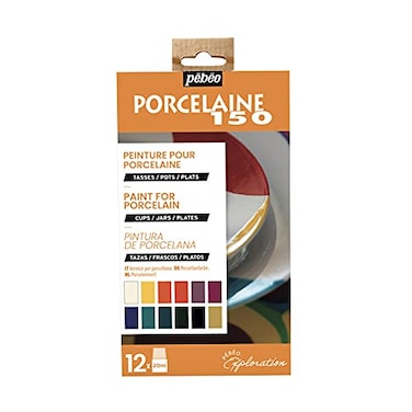 Pebeo Porcelaine 150 China Paint Exploration Set 1 Set of 12 x 20 ml Bottles