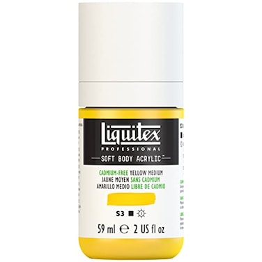 Liquitex Professional Soft Body Acrylic Paint 59ml 2oz Bottle CadmiumFree Yellow Medium