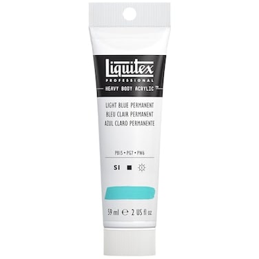 Liquitex Professional Heavy Body Acrylic Paint 2oz 59ml Tube Light Blue Permanent