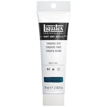 Liquitex Professional Heavy Body Acrylic Paint 2oz 59ml Tube Turquoise Deep