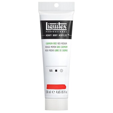Liquitex Professional Heavy Body Acrylic Paint 465oz 138ml Tube Cadmium Free Red Medium