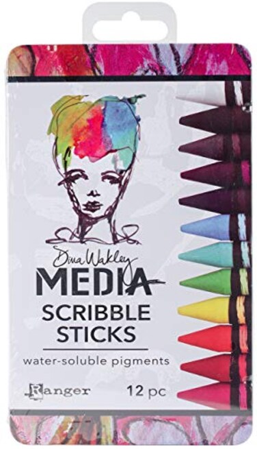 Ranger MDA54733 Dina Wakley Media Scribble Sticks 12Pkg