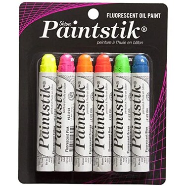 Jack Richeson Flourescent Paintstiks Set of 6 Shiva Series