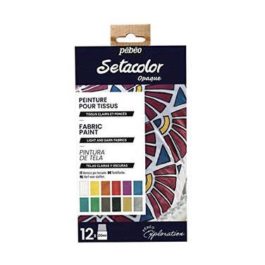 PEBEO Setacolor Exploration Set Opaque Shimmer 12 x 20 ml