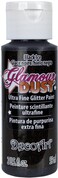 DecoArt 2 oz Black Ice Glamour Dust Glitter Paint Multicolor
