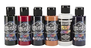 Createx Wicked Colors 2Ounce Steve Driscoll Flesh Airbrush Set