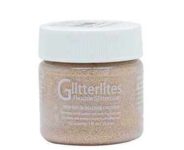 Angelus Glitterlites Flexible Acrylic Paint Desert Gold 1 fl oz Will Not Flake or Rub Off