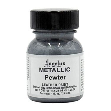 Angelus Metallic Leather Paint 1 oz Pewter