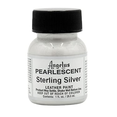 Angelus 1 oz Leather Paint 1 Fl Oz Pack of 1 Sterling Silver