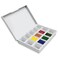 Daniel Smith Hand Poured Watercolor Half Pans Sketcher Set with 6 Watercolor Half Pans 9 Empty Half Pans 1 Travel Case total 16 pieces 285650005