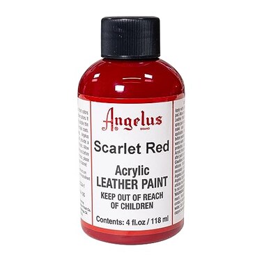 Angelus Acrylic Leather Paint 4 Fl Oz Pack of 1 Scarlet
