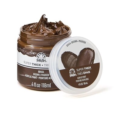 FolkArt Super Thick Acrylic Paint with a Textured Finish Brown 4 oz