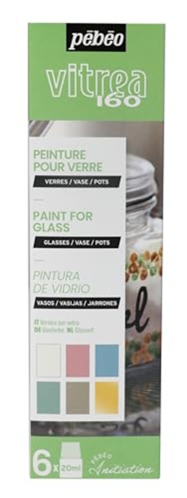 PEBEO Vitrea 160 Initiation Set Pastel Colors 6 x 20 ml