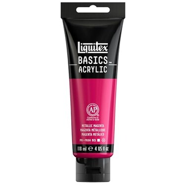 Liquitex BASICS Acrylic Paint 118ml 4oz Tube Metallic Magenta