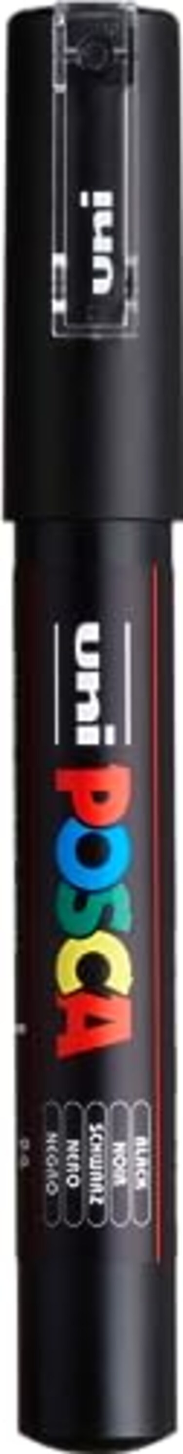 uni POSCA PC1M WaterBased Paint Markers Extra Fine Tip 07mm Black