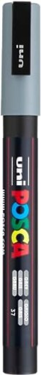 uni POSCA PC3M WaterBased Paint Markers Reversible Fine Tip 0913mm Grey