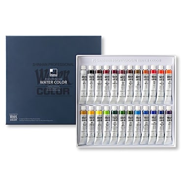 ShinHan Professional Watercolor Paint 75ml Tubes 24 Color Set