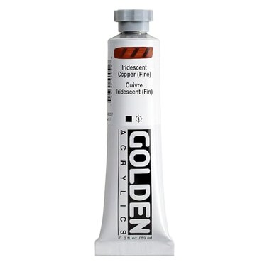 GOLDEN Heavy Body Acrylics Iridescent Copper Fine 2 fl oz Tube Professional Acrylic Paint Opaque