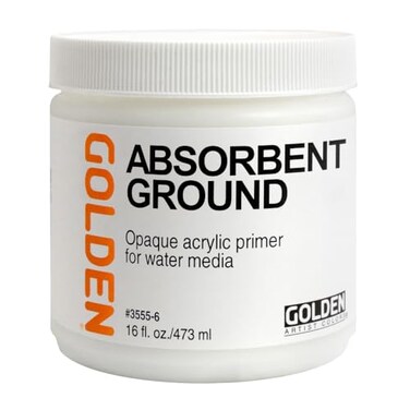 GOLDEN Absorbent Ground by 16 fl oz Jar Professional Acrylic Ground SemiOpaque