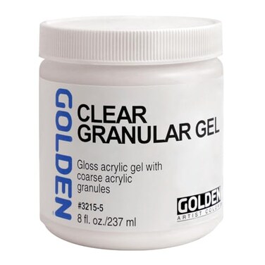 GOLDEN Clear Granular Gel 8 fl oz Jar Professional Acrylic Gel Medium Transparent