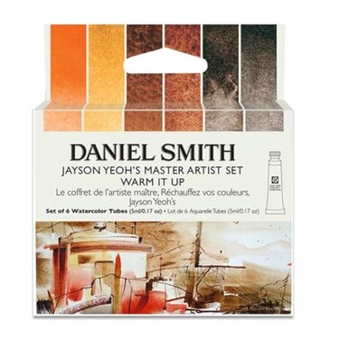 DANIEL SMITH Extra Fine Watercolor Set of 6 Jayson Yeoh Master Artist Warm It Up 5 ml Tubes