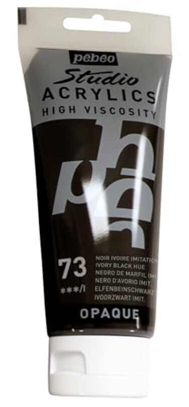 Pebeo Studio Acrylic 100ml 73 Ivory Black Hue
